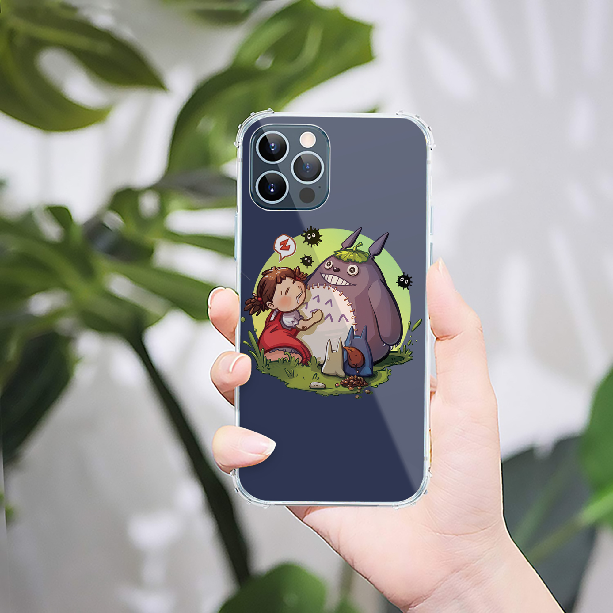 （画像用） となりのトトロ 草壁メイ 草壁サツキ My Neighbor Totoro Satsuki Kusakabe Mei Kusakabe 【iPhone 12シリーズ対応】透明スマホケース（クリアソフトケース）